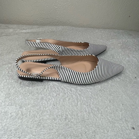 Striped Women's Slingback Shoes - Picture 2 of 3